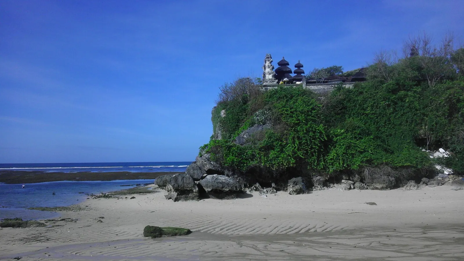 A temple on the headland above the beach at Nusa Dua