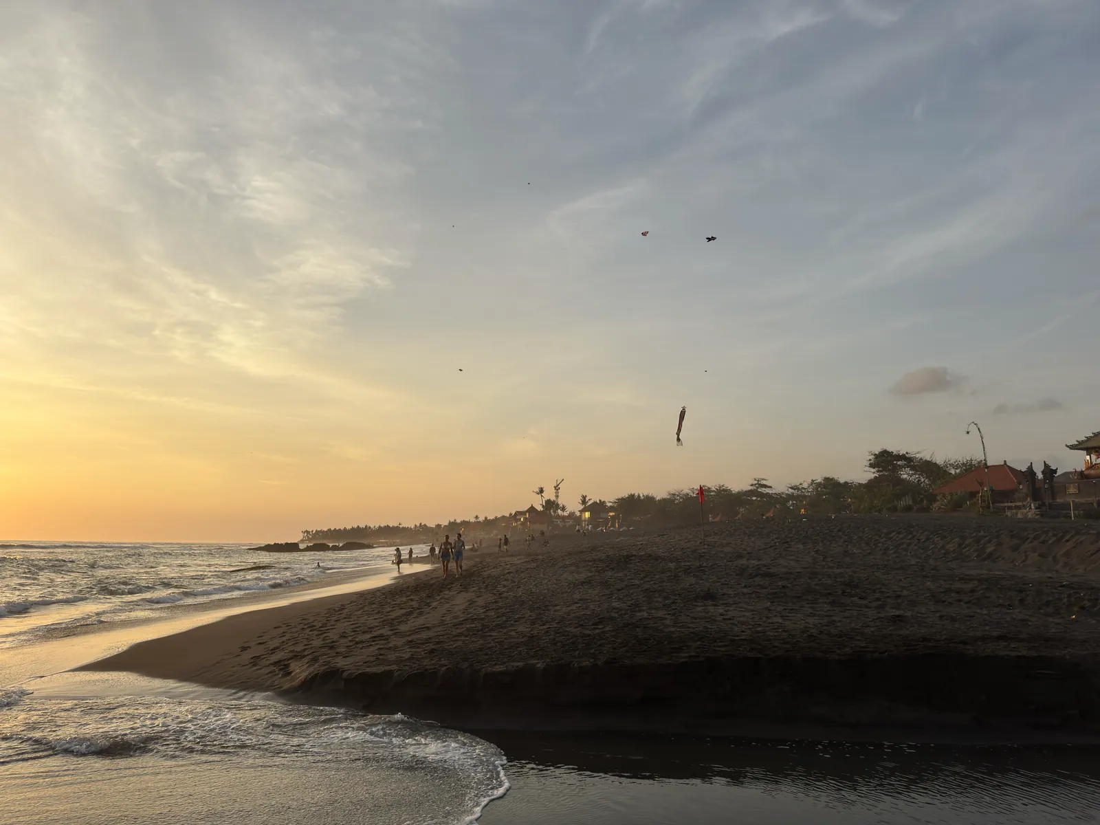 River mouth at Munggu at sunset